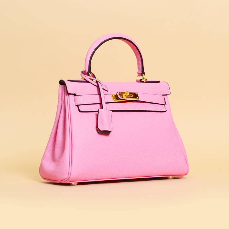 Ashley Leather Medium Satchel Pink - Averand