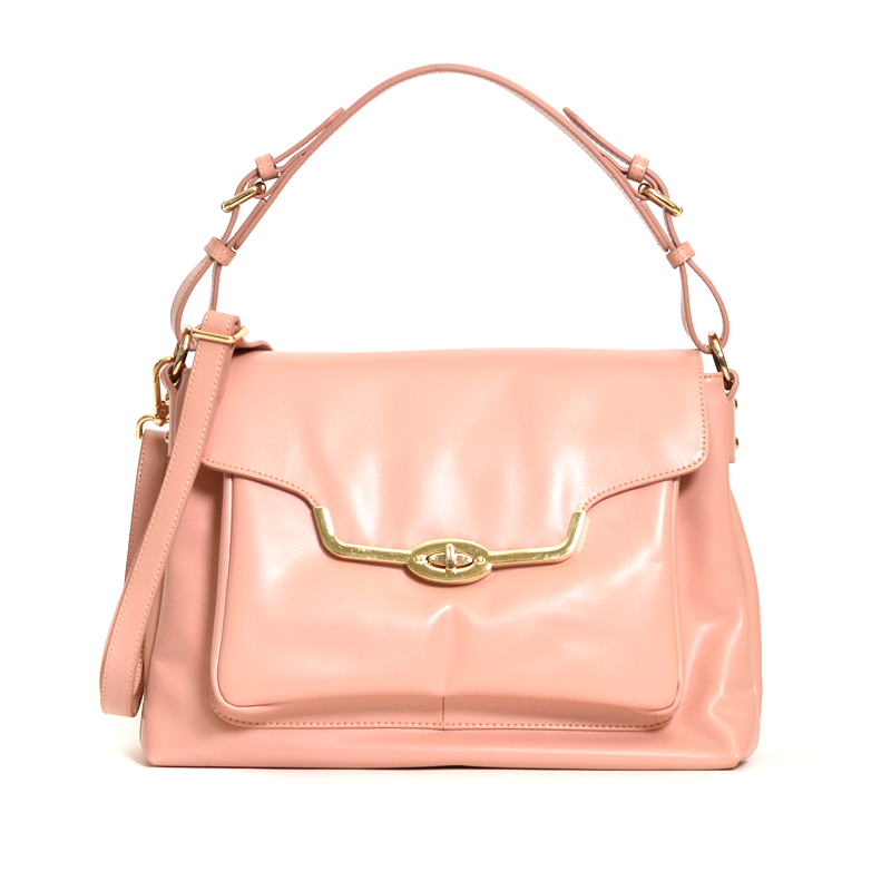 Isabelle Leather Satchel Pink - Averand