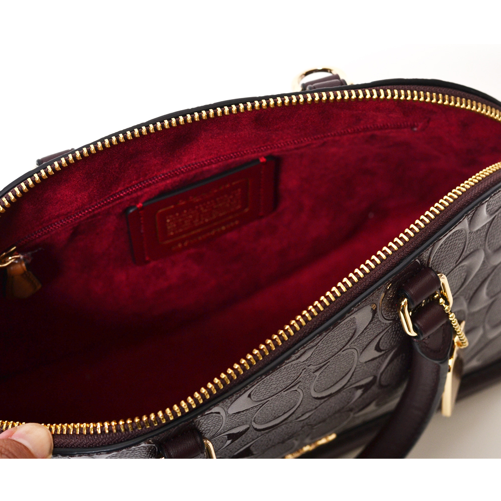 Coach mini 2025 sierra satchel oxblood