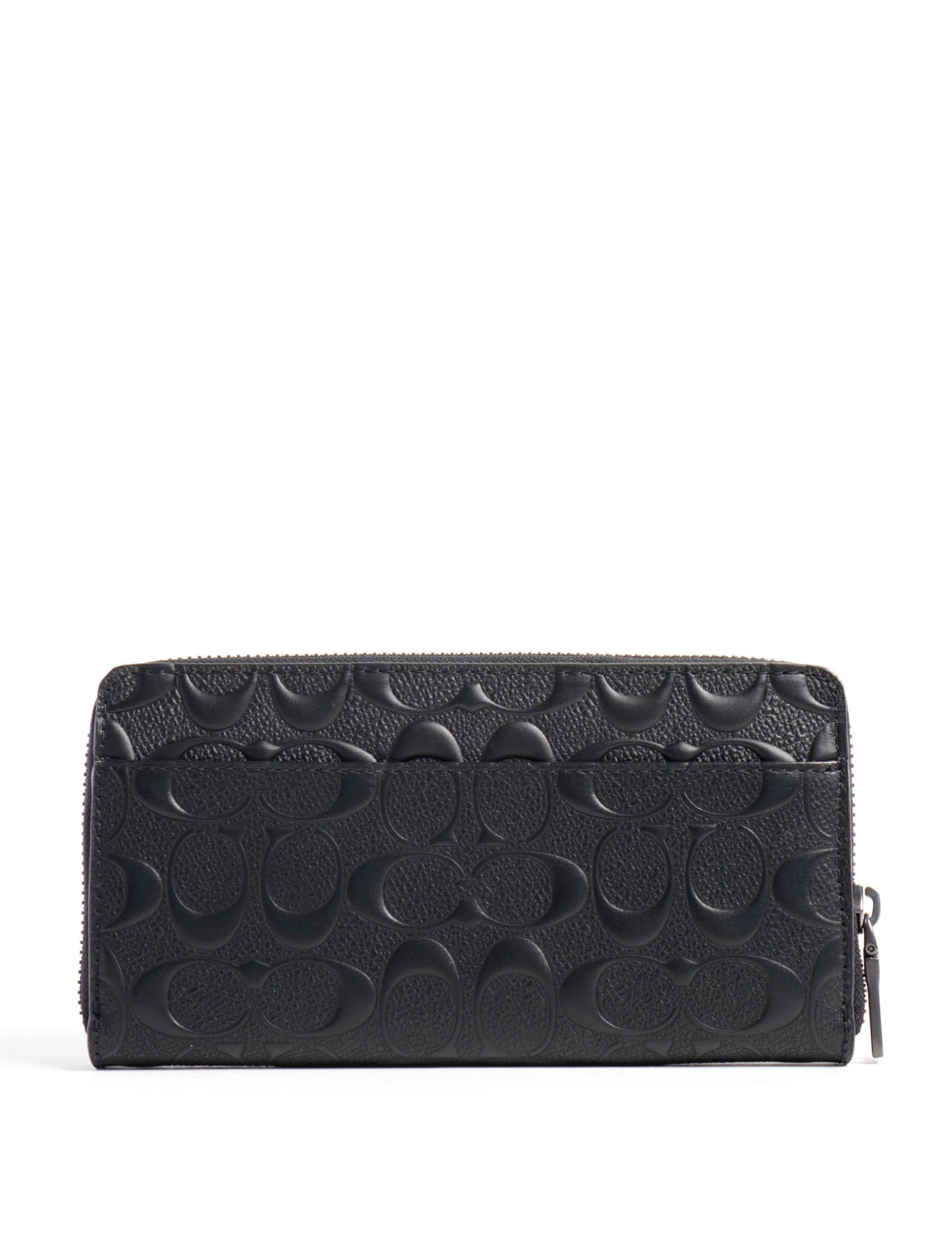 Coach Accordion Wallet Signature Leather Black - Averand