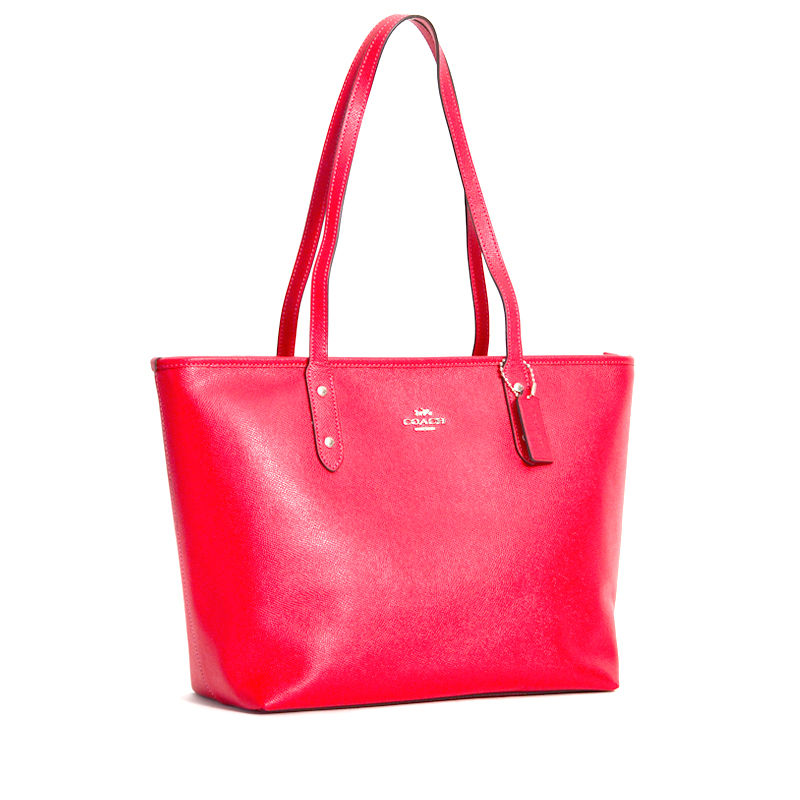 Coach City Zip Tote Red Averand