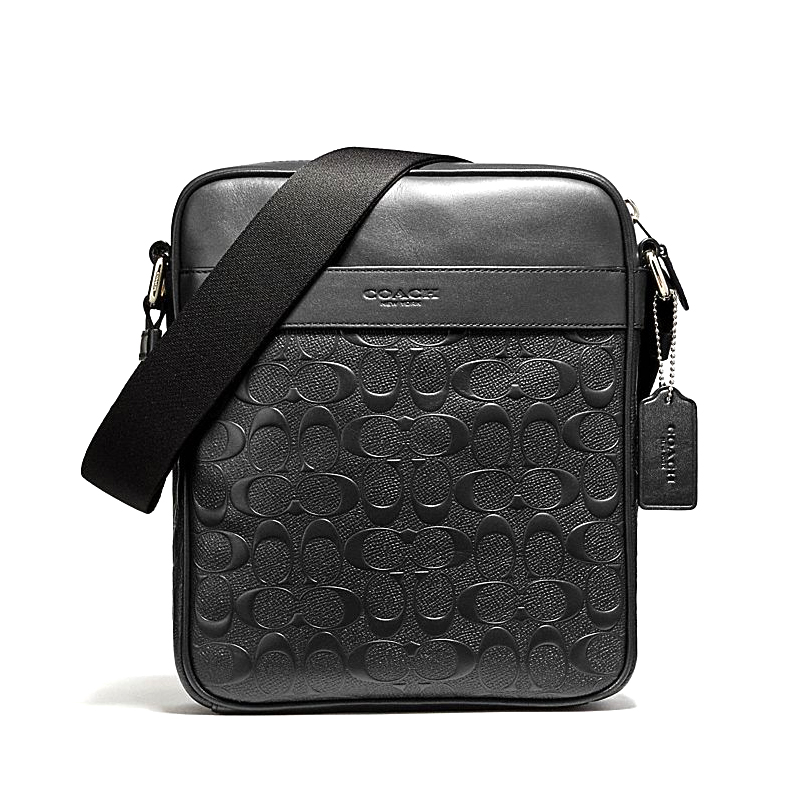 Coach Charles Flight Bag In Signature Leather Black - Averand