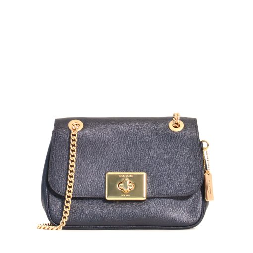 Coach Cassidy Crossbody Metallic Denim Averand