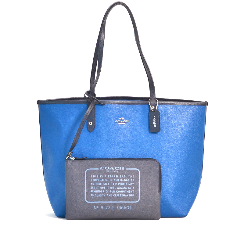 Coach Reversible PVC City Tote Dusk Bright Mineral