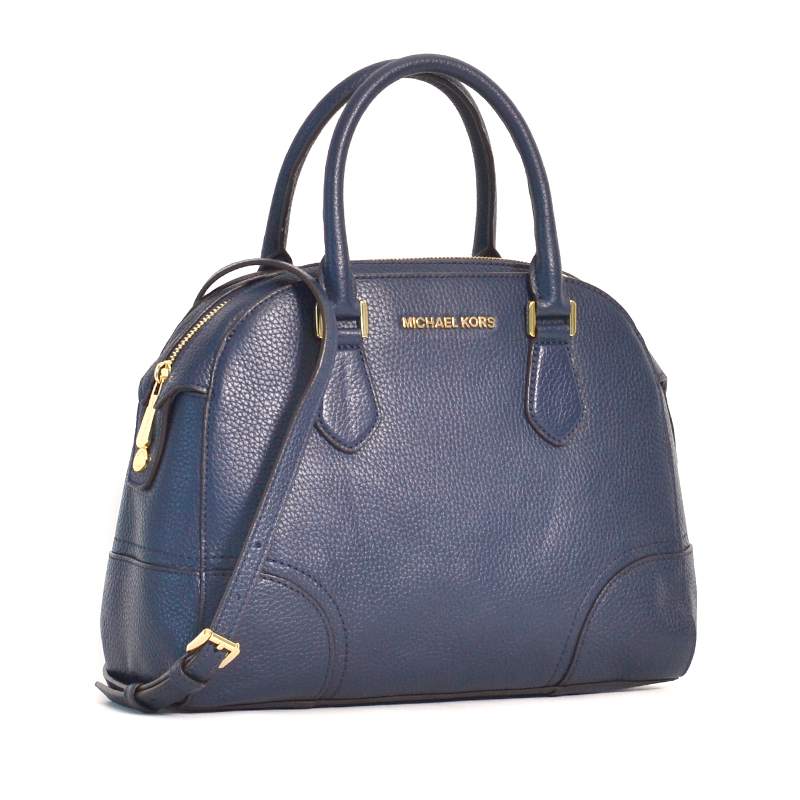 Michael Kors Hattie Bowling Bag Leather Navy