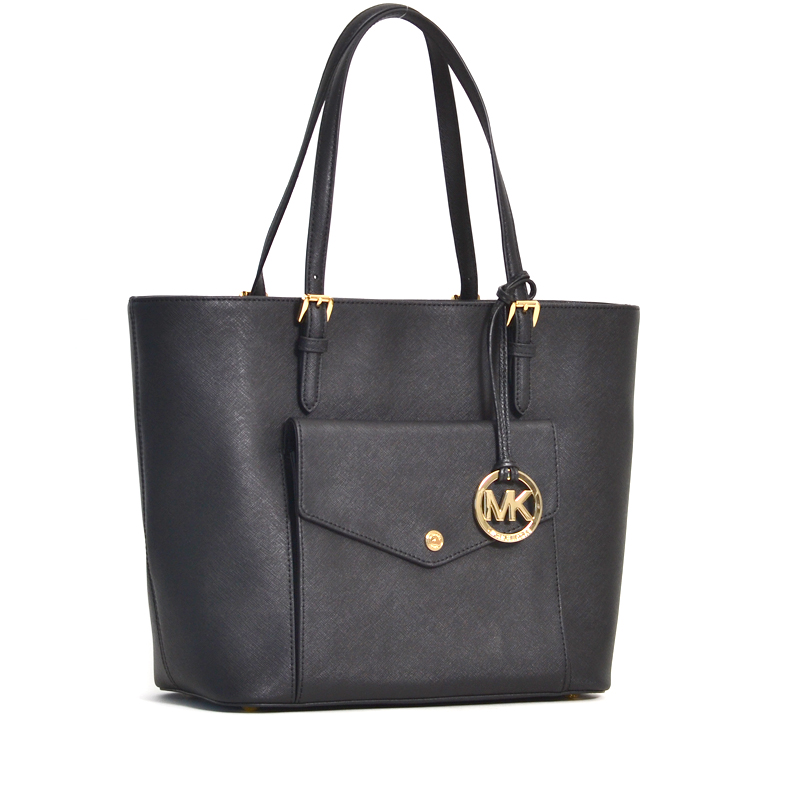 Michael Kors Jet Set Item Large Pocket Multifunction Tote Black - Averand