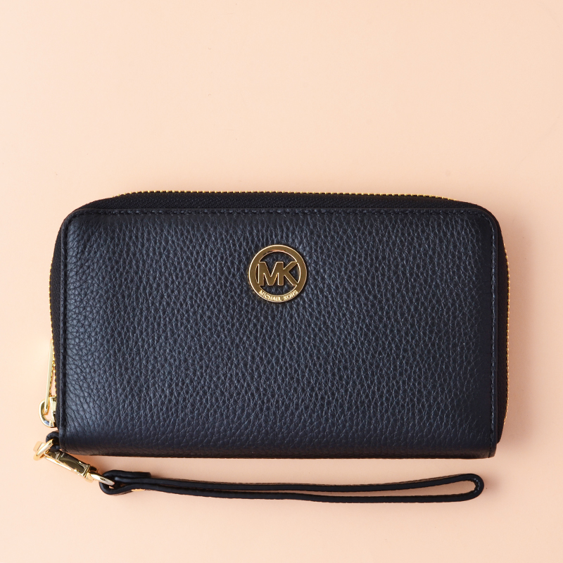 Michael Kors Fulton Large Flat MF Phone Case Leather Black