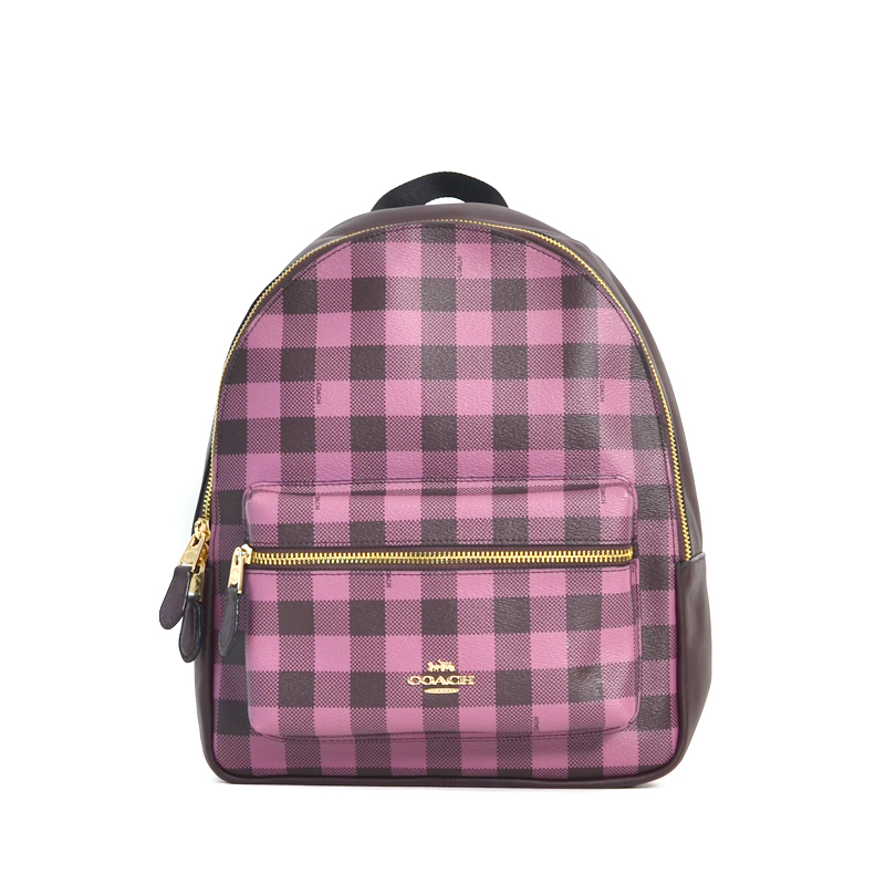 Coach gingham backpack cheap