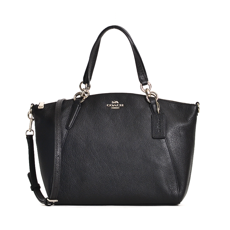 Coach Small Kelsey Leather Silver Black - Averand