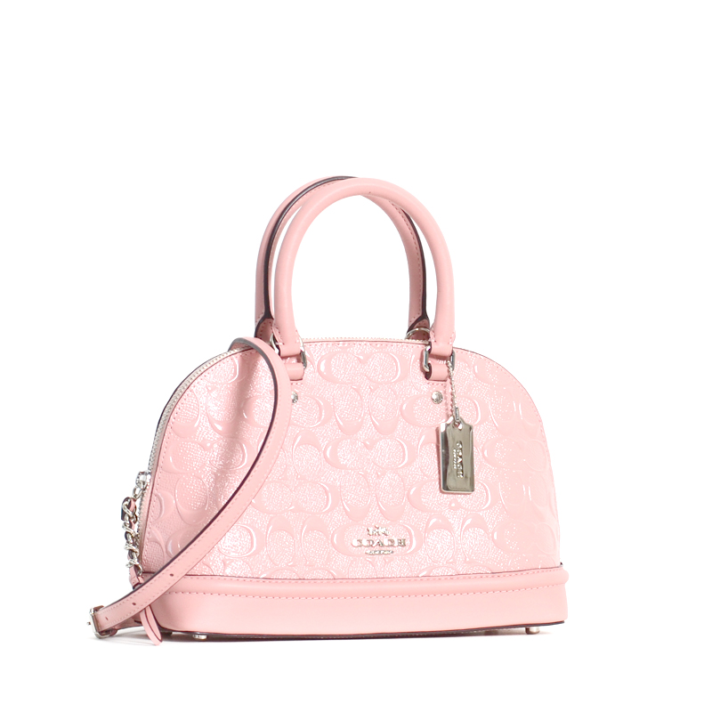 Coach Mini Sierra Satchel in Beechwood Signature Embossed Patent Leath –  Essex Fashion House