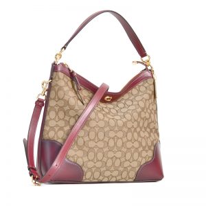 coach signature jacquard hobo