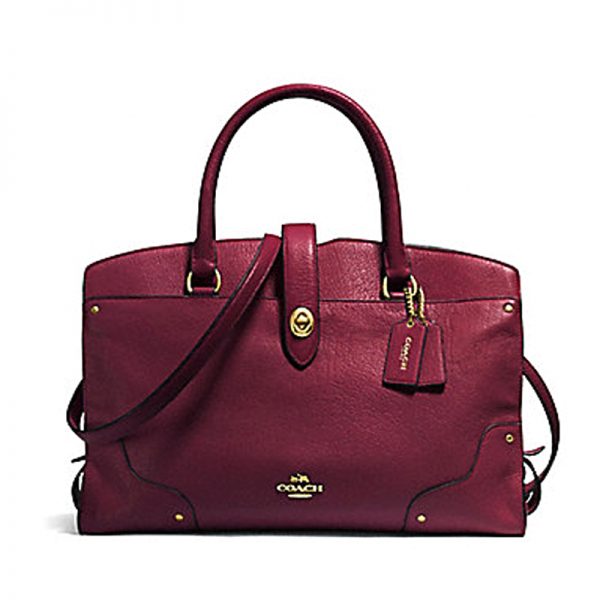 Coach Mercer Satchel Burgundy ETA 17th Apr Averand