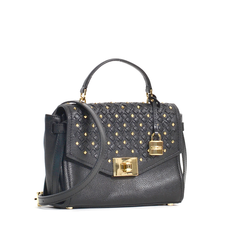 Michael Kors Cassie SM TH Messenger Leather Black - Averand