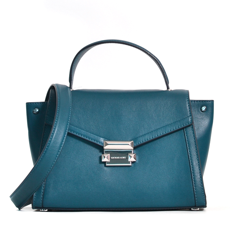 Michael Kors Whitney MD TH Satchel Leather Luxe Teal - Averand