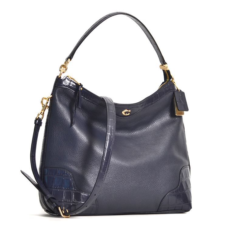 Coach Ivie Hobo Leather Midnight - Averand