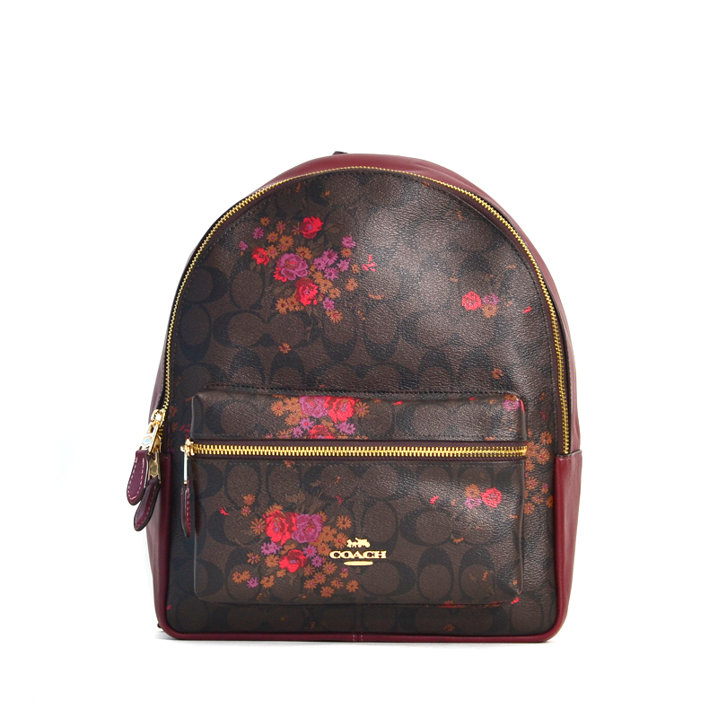 Coach online flower backpack