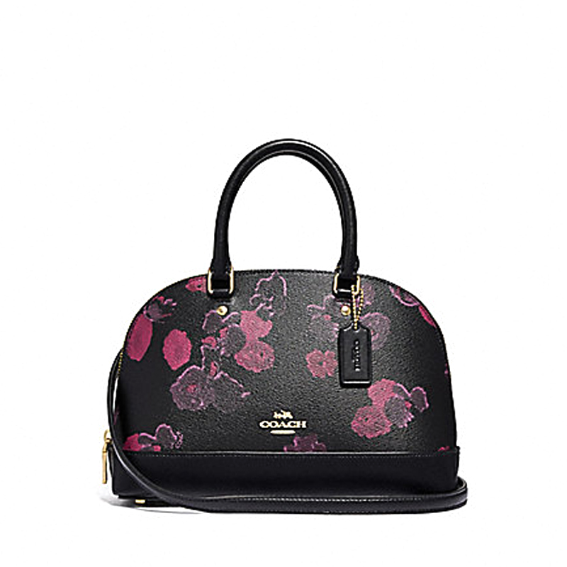 Coach Mini Sierra Halftone Floral Print Black Wine ETA 17th May