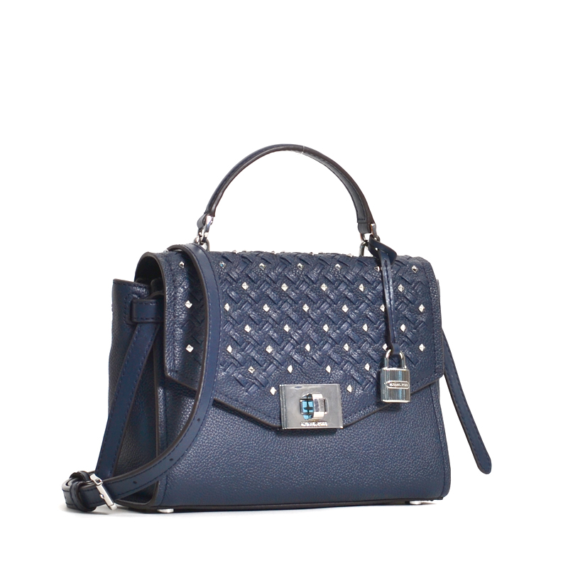 Michael Kors Cassie SM TH Messenger Leather Navy - Averand