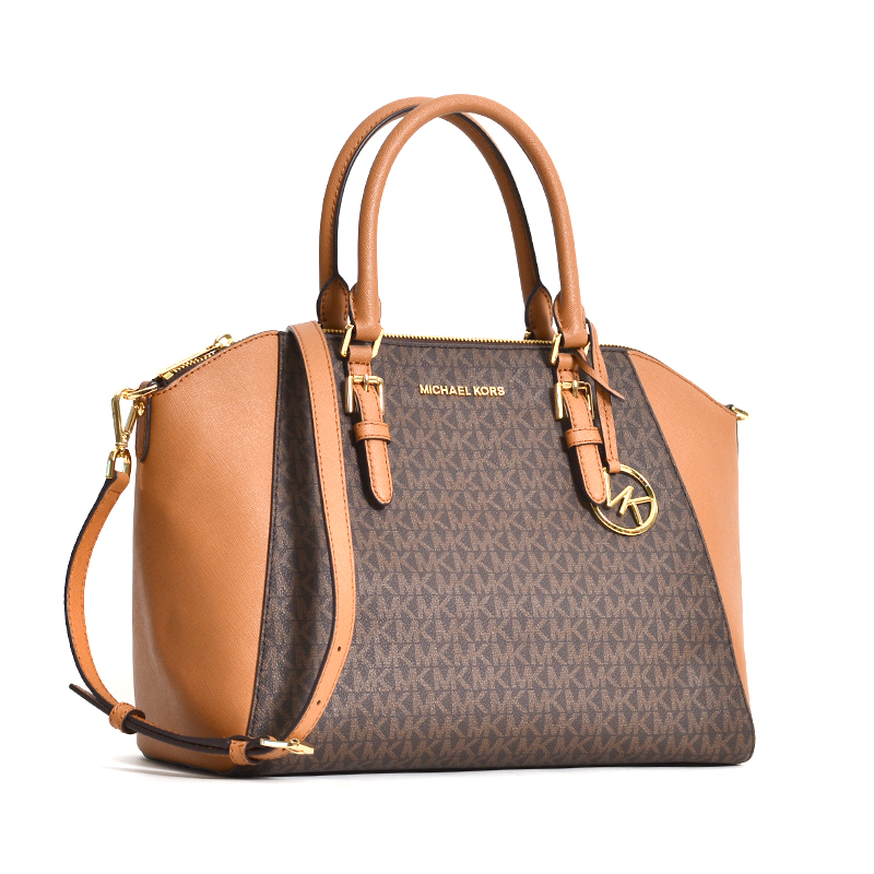 Michael Kors Ciara Large Satchel Dark Khaki 