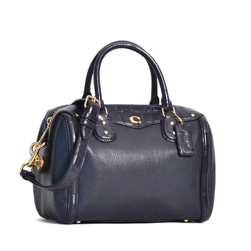 Coach Ivie Bennett Crocodile Embossed Midnight