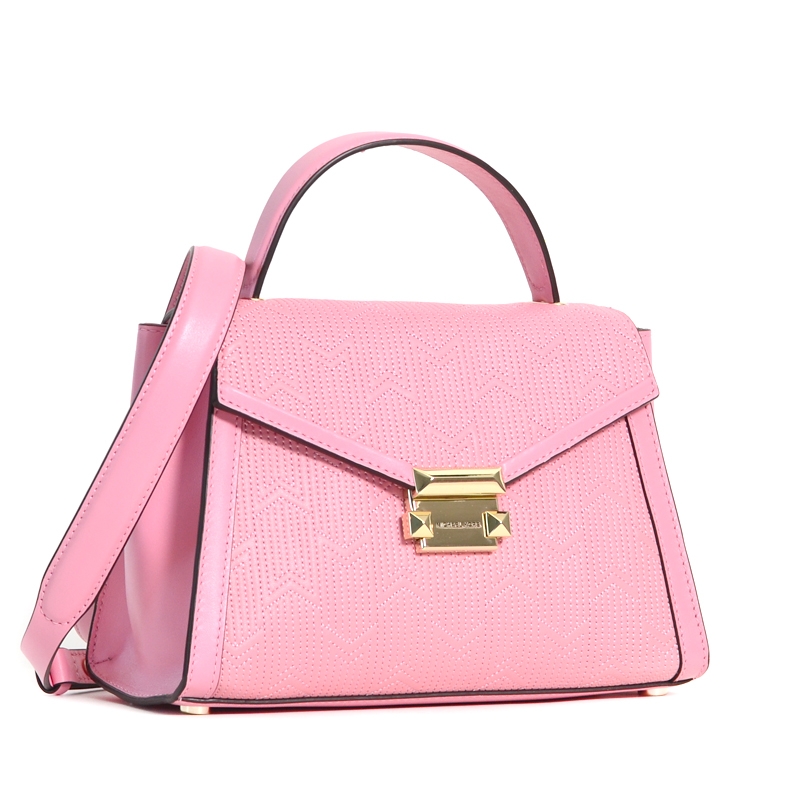 Michael Kors Whitney Large Studded Tri-color Saffiano Leather Convertible  Shoulder Bag In Pink