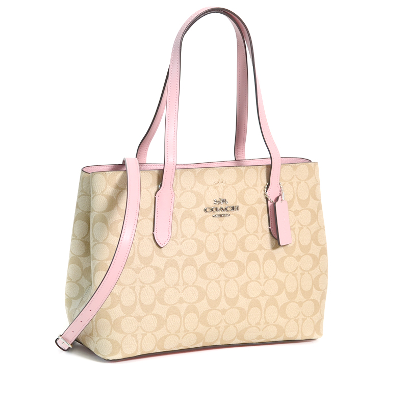 Coach Avenue Carryall Signature Light Khaki Carnation - Averand