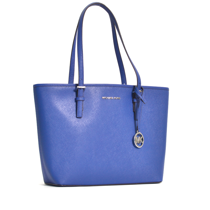 Michael Kors Jet Set Travel Medium Carryall Tote Sapphire Averand