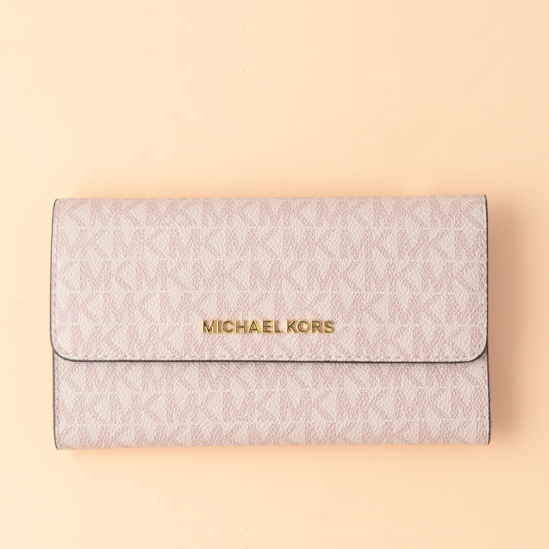 Michael Kors Travel Large Trifold Signature Fawn Ballet - Averand