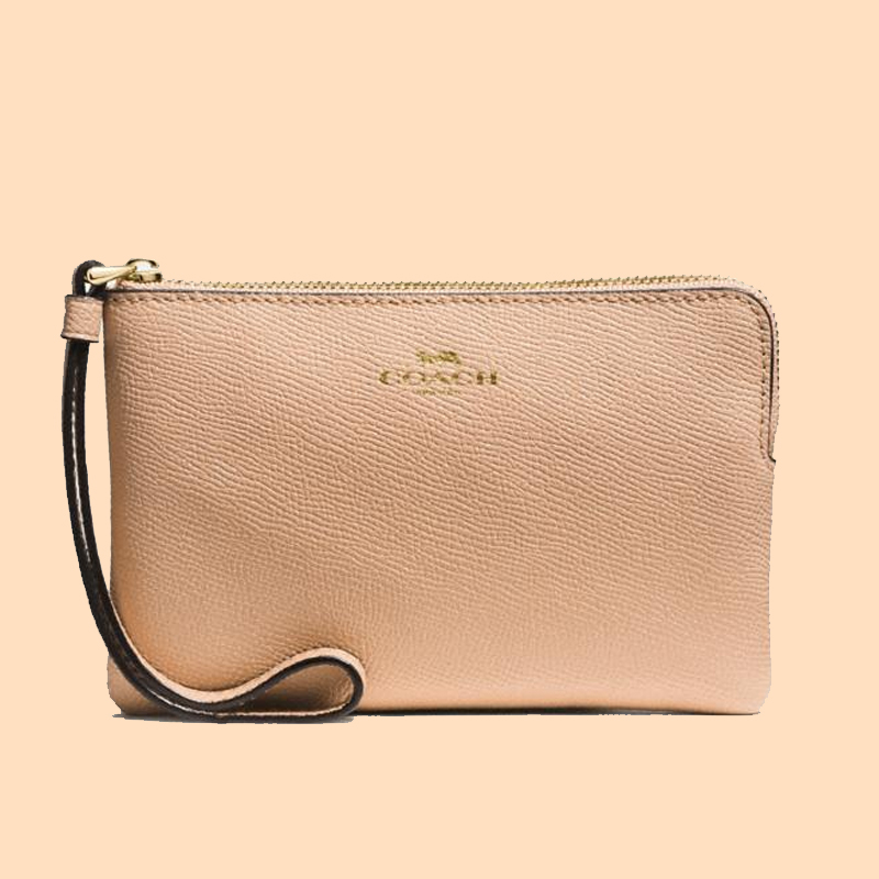 Coach Corner Zip Wristlet Beechwood Averand