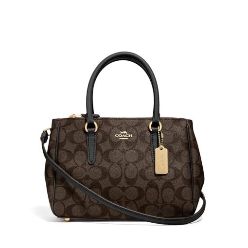 Coach Mini Surrey Carryall Signature Brown Black - Averand