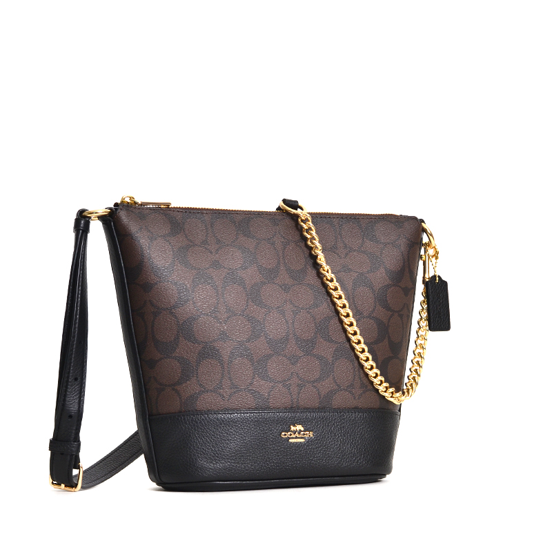 Coach Small Paxton Duffle Signature Brown Black