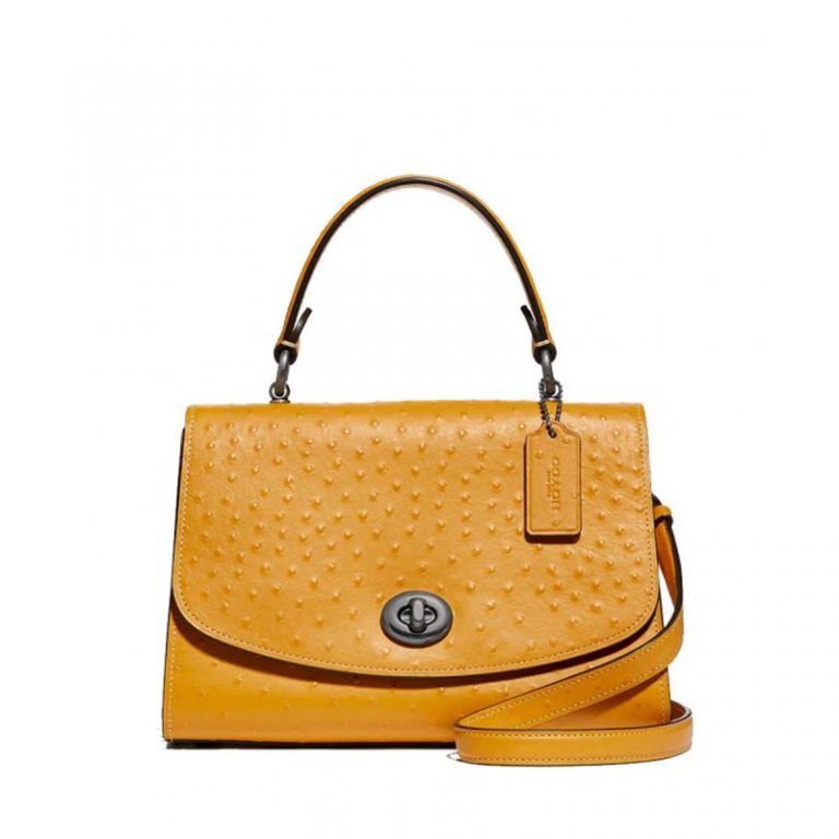 Coach Tilly Top Handle Satchel Mustard Yellow Averand