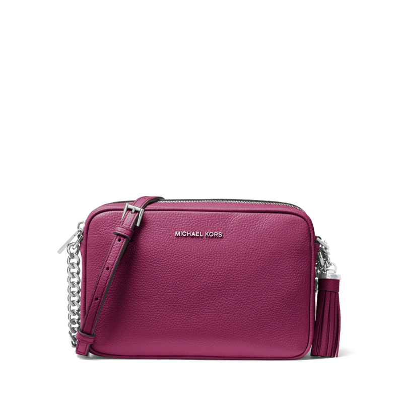 Michael Kors Ginny Leather Crossbody Garnet - Averand