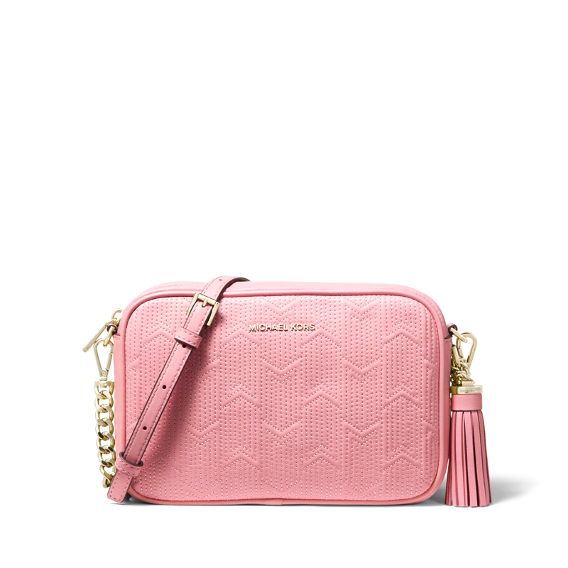 Michael Kors Ginny Medium Deco Quilted Crossbody Carnation - Averand