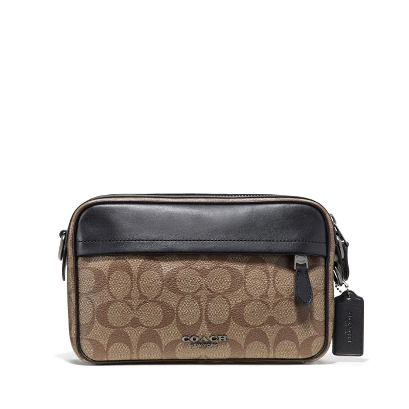 Coach Graham Crossbody Signature Tan Black Averand