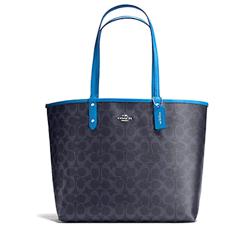 Coach Reversible City Tote Signature Denim Averand