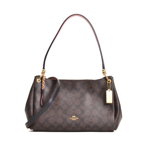 Small mia shoulder on sale bag in signature canvas