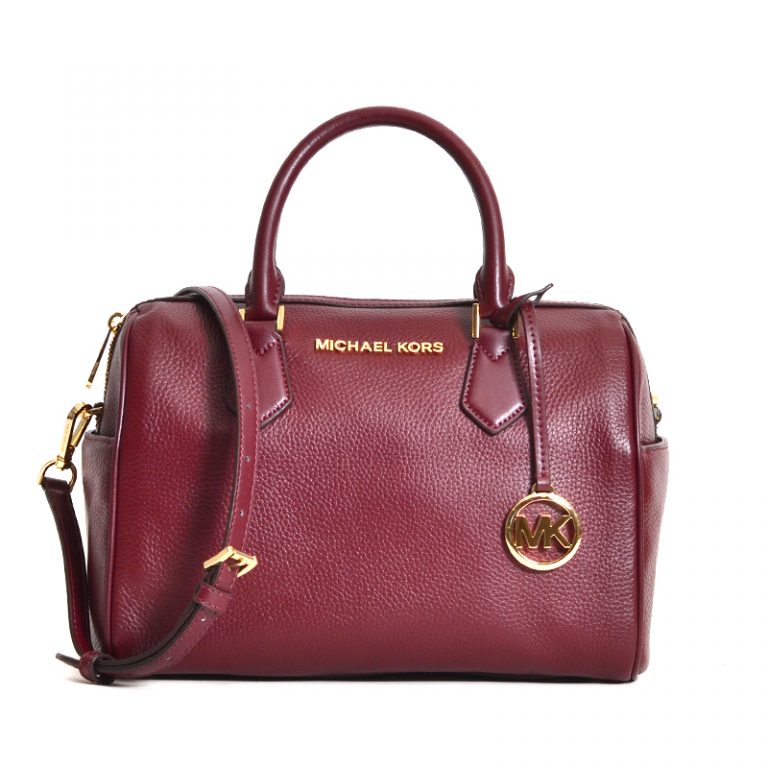 Michael Kors Bedford Large Duffle Satchel Merlot Averand