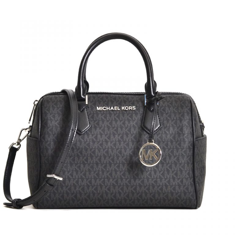 Michael Kors Bedford Large Duffle Satchel Signature Black Averand