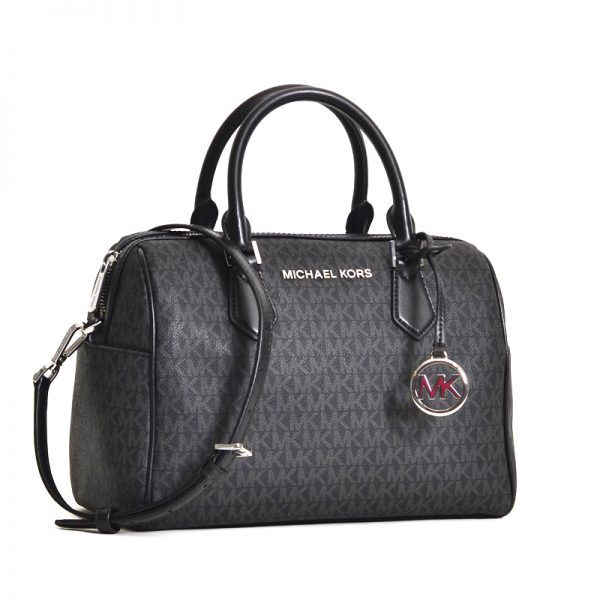 Michael Kors Bedford Large Duffle Satchel Signature Black Averand