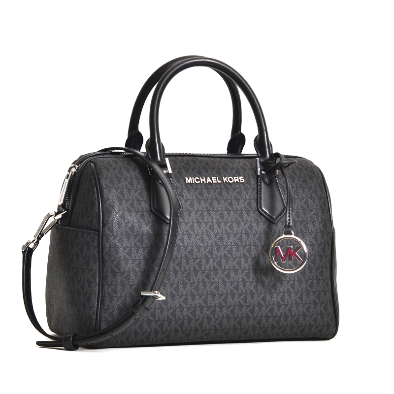 Michael Kors Bedford Large Duffle Satchel Signature Black Averand