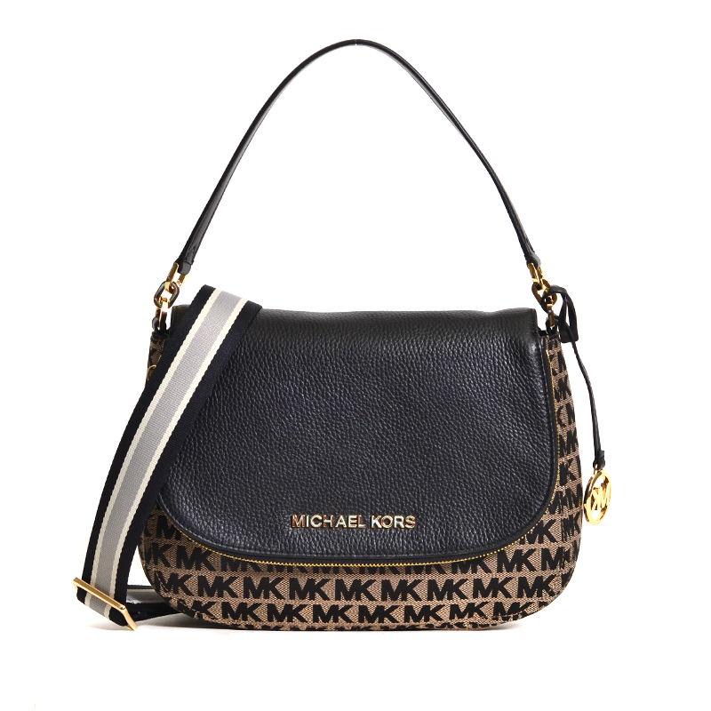 Michael Kors Brooklyn Medium Convertible Flap Handbag Zwart