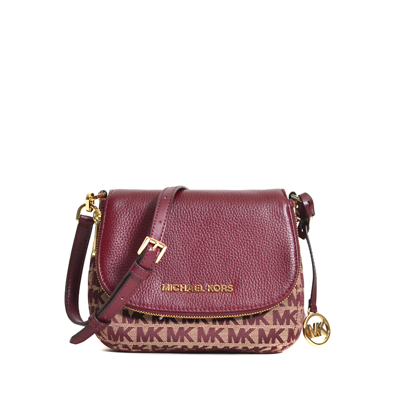 Michael Kors Bedford Small Crossbody Signature Oxblood Averand