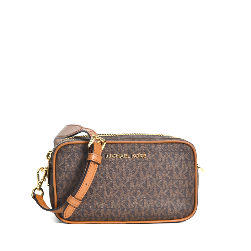 Michael Kors Connie Small Camera Bag Signature Brown Acorn - Averand