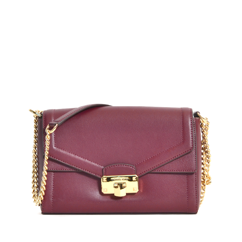 Michael Kors Kinsley Medium Flap Merlot - Averand