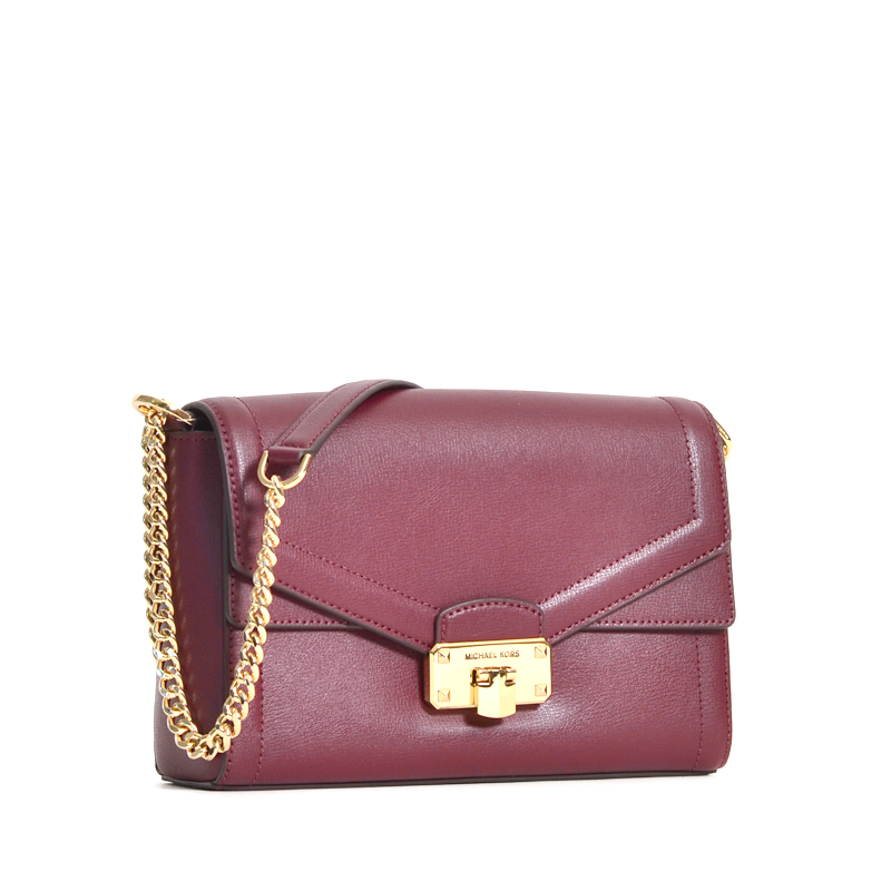 Michael Kors Kinsley Medium Flap Merlot - Averand