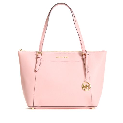 Michael Kors Ciara Large Top Zip Tote Saffiano Leather Pastel Pink