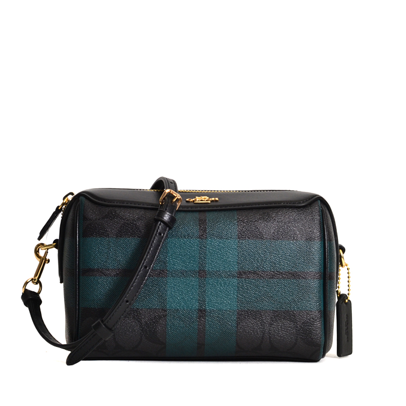 Coach COACH Signature Gingham Check Print Bennett Crossbody