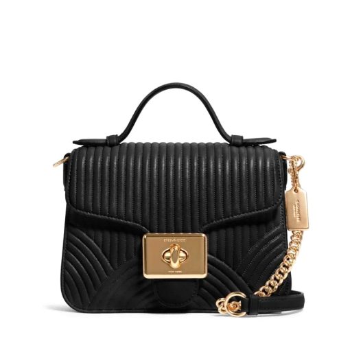 Coach Cassidy Top Handle Crossbody Art Deco Quilting Black ETA 20th Dec
