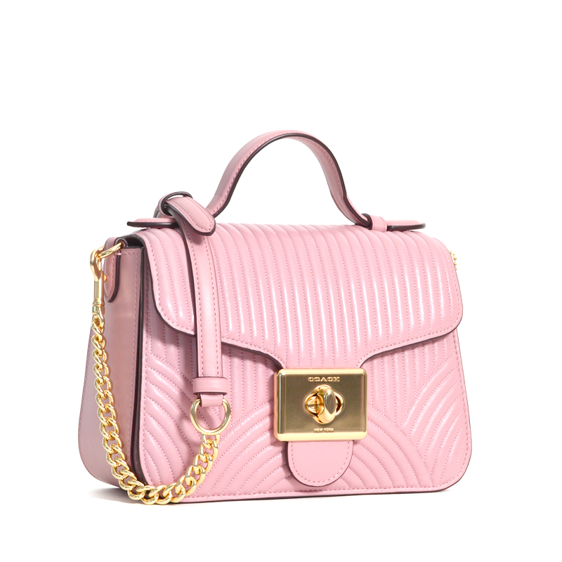 Coach Cassidy Top Handle Crossbody Art Deco Quilting Pink Averand